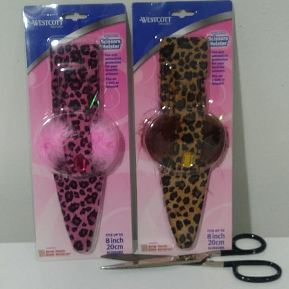 Animal print decorative scissors holster